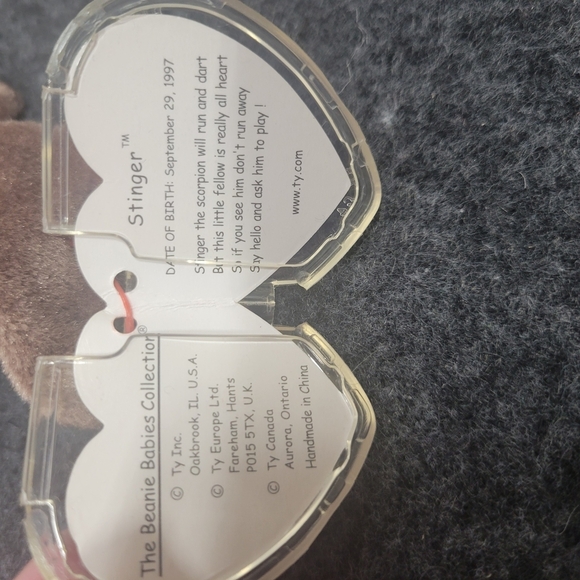 🌴3/$15🌴 Beanie Baby Stinger Brown/gray Plush  Toy Kid's Toy Scorpion - Picture 5 of 9
